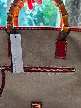 Vintage Dooney & Bourke bamboo tote bag
